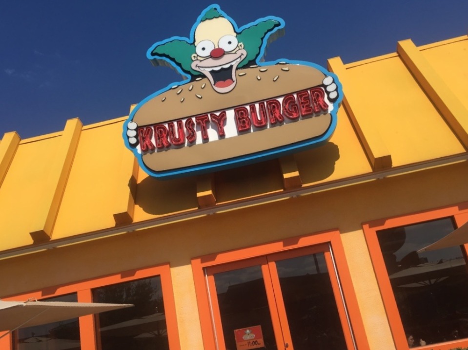 krusty burger aux parcs Universal Studios Orlando en Floride