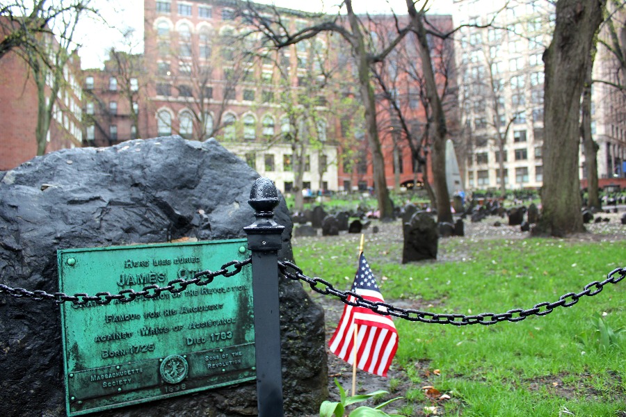 Granary Burying Ground à Boston pendant le freedom trail