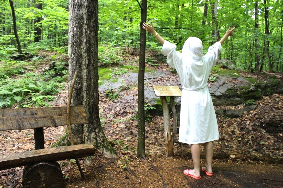 position de l'arbre médiation au méditation au spa nordique la source